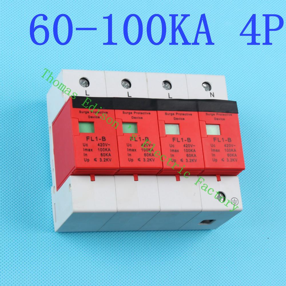DMWD SPD 4P 60KA〜100KA D〜420VAC家用浪湧保護器保護器保護劑低壓ARRESTER設備SU