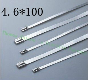 高質量100pcs 4.6mmx100mm自鎖不銹鋼拉鍊拉鍊拉鍊領帶包裹