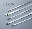 高質量100pcs 4.6mmx200mm自鎖不銹鋼拉鍊拉鍊拉鍊領帶包裹
