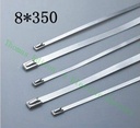 高質量100pcs 8mmx350mm自鎖不銹鋼拉鍊拉鍊拉鍊領帶包裹