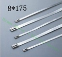 高質量100pcs 8mmx175mm自鎖不銹鋼拉鍊拉鍊拉鍊領帶包裹