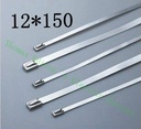 高質量100pcs 12mmx150mm自鎖不銹鋼拉鍊拉鍊拉鍊領帶包裹