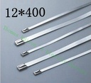 高質量100pcs 12mmx400mm自鎖不銹鋼拉鍊拉鍊拉鍊領帶包裹