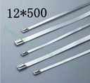 高質量100pcs 12mmx500mm自鎖不銹鋼拉鍊拉鍊拉鍊領帶包裹