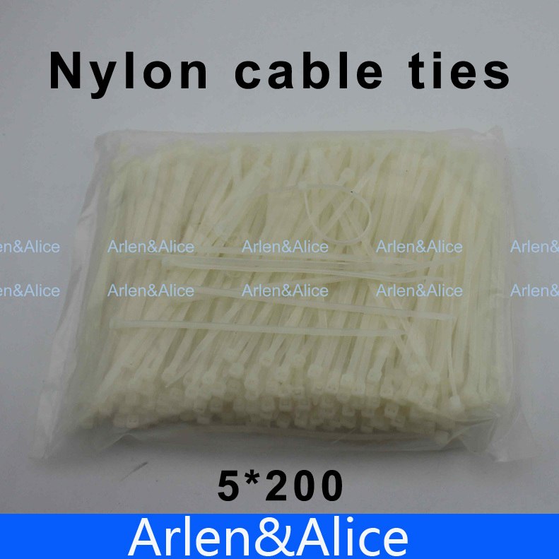 500pcs 5mm*200mm尼龍電纜紮帶