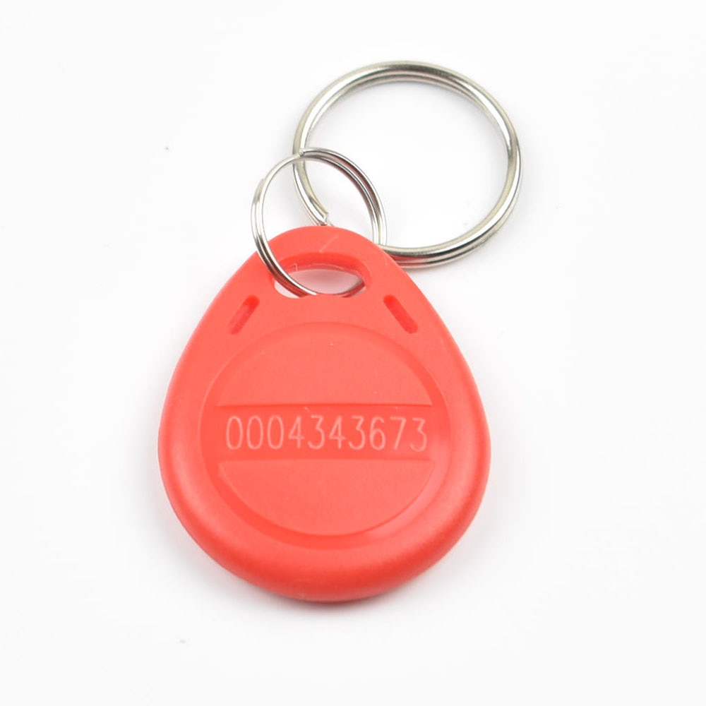 100pcs/lot 125kHz RFID接近標籤鍵fob代幣訪問控制RFID鍵鍵FOB BROWN