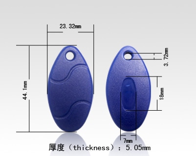 RFID令牌125kHz EM4100標籤ID卡鑰匙鏈卡訪問卡