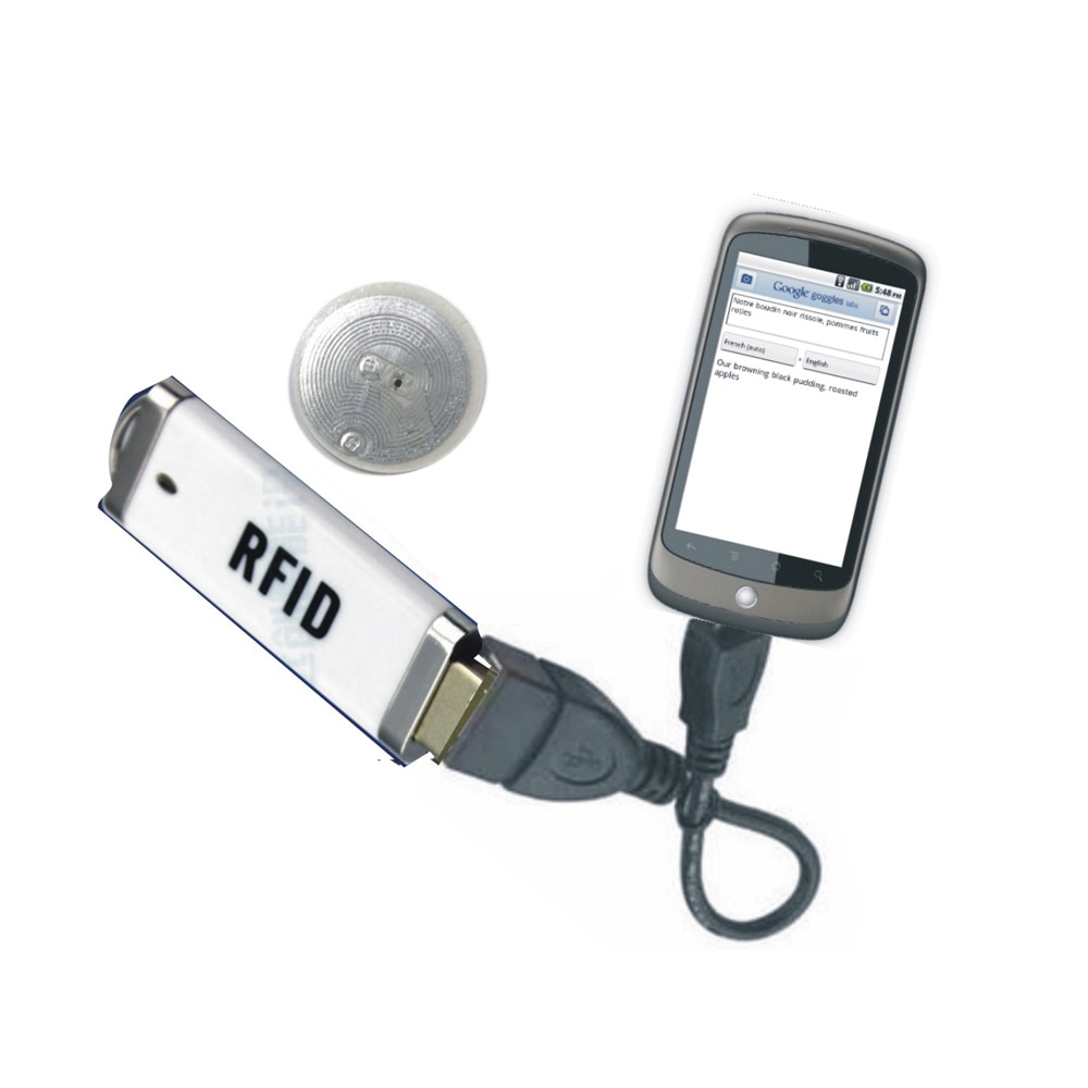免費送貨USB端口ISO15693 13.56MHz NFC RFID讀取器NTAG-203 RFID讀取器+ NTAG標籤10 PCS