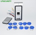 Lpsecurity生物識別指紋RFID讀取器訪問控制器具有20pcs鑰匙扣標籤WG26 500使用