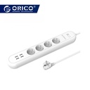 ORICO智能USB電源套筒歐盟插頭插頭超載開關電湧保護器4帶有USB充電器的插座