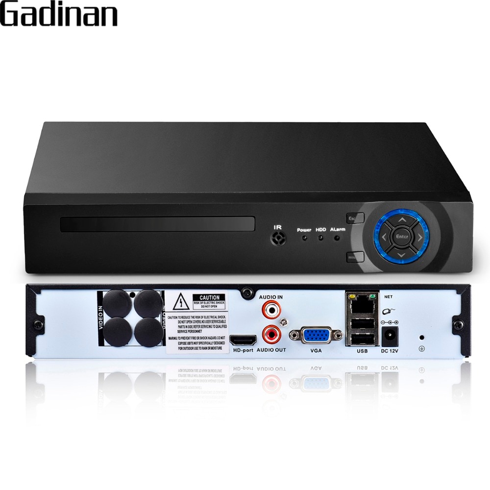 GADINAN H.265 25CH 5MP/8CH 4K（8MP）/32CH 1080P安全NVR支持1x6TB SATA HDD帶有Xmeye App HDM