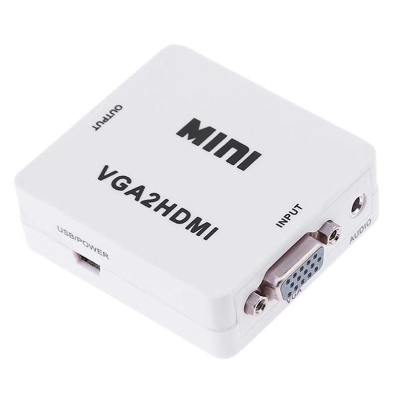 合金HDMI到AV/RCA CVBS適配器1080p視頻轉換器VGA2HDM適配器轉換器盒hdmi to av