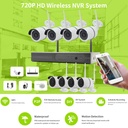 8CH 720P無線WiFi NVR室外CCTV安全夜視IP攝像機實時事件鋁