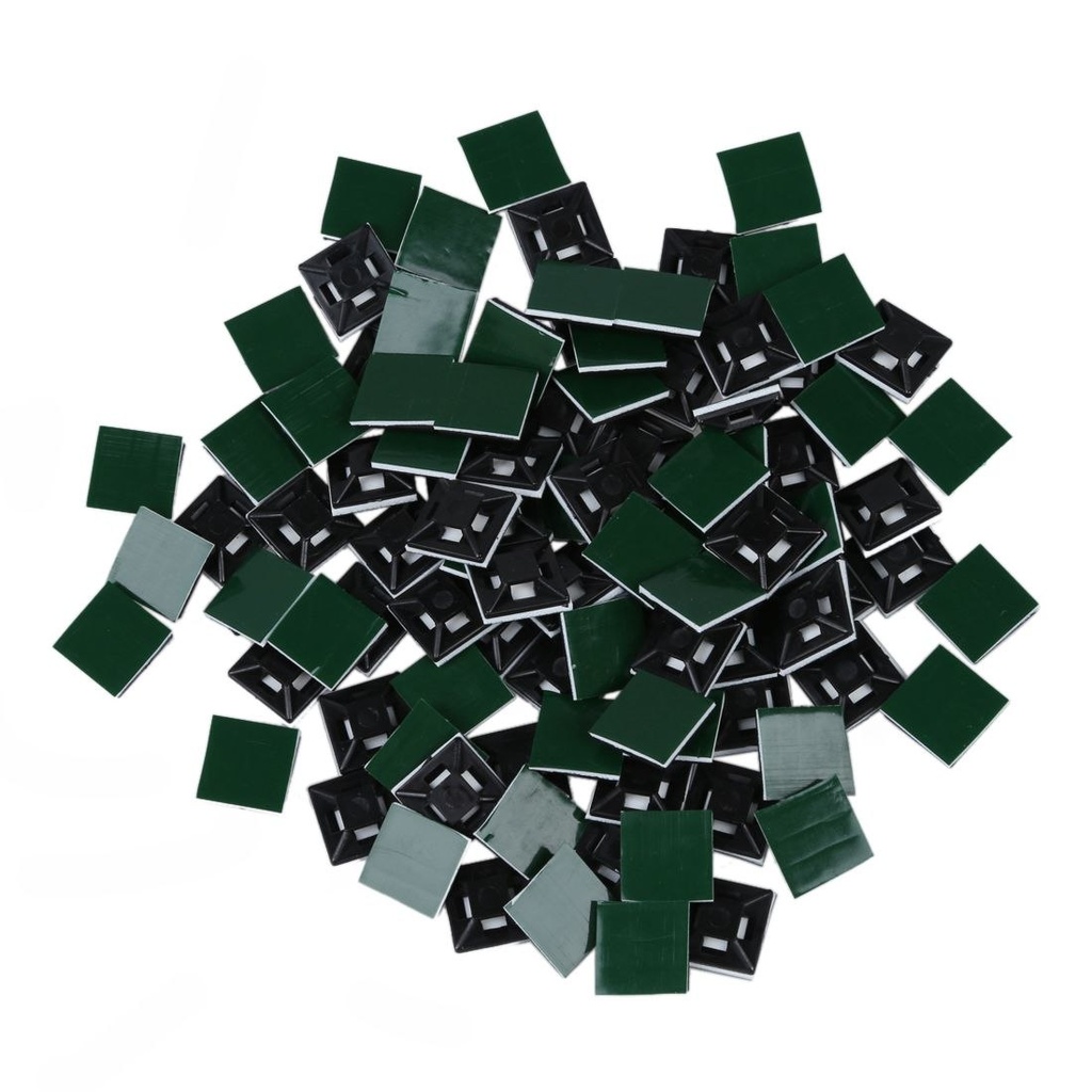 13mm x 13毫米塑料電線紮帶自粘性基礎黑色100件掉落