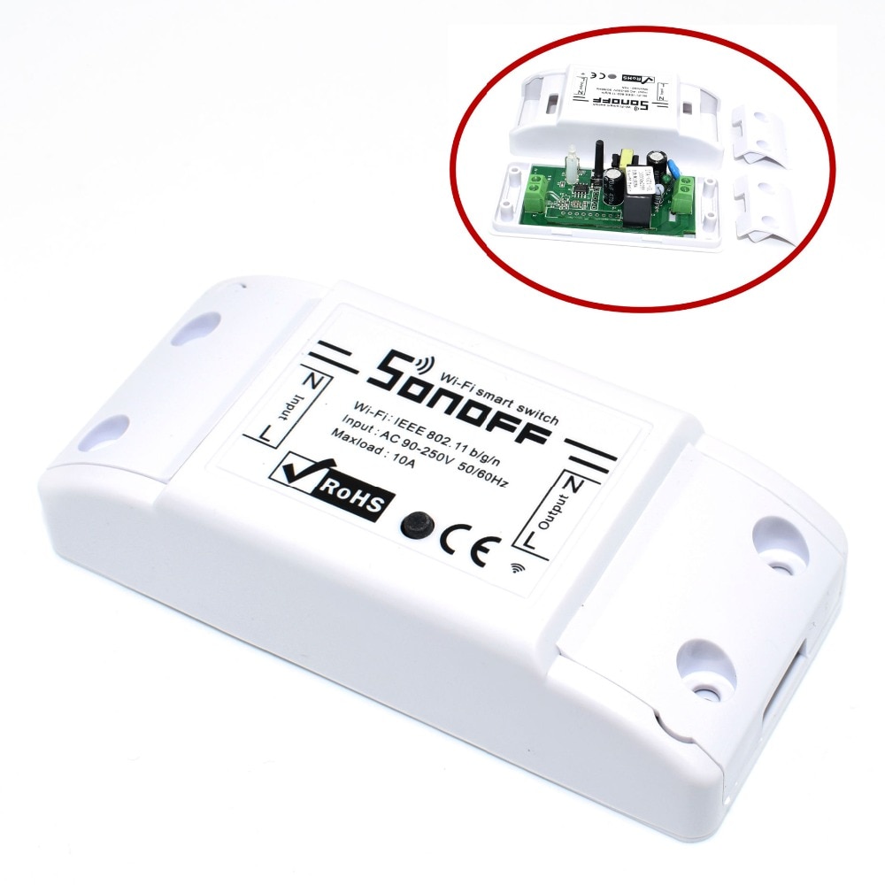 Sonoff Basic WiFi開關DIY無線遠程Domotica輕型智能家庭自動化繼電器模塊控制