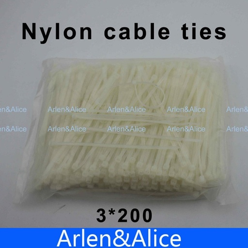 [32217860232-HK] 500pcs 3mm*200mm尼龍電纜紮帶