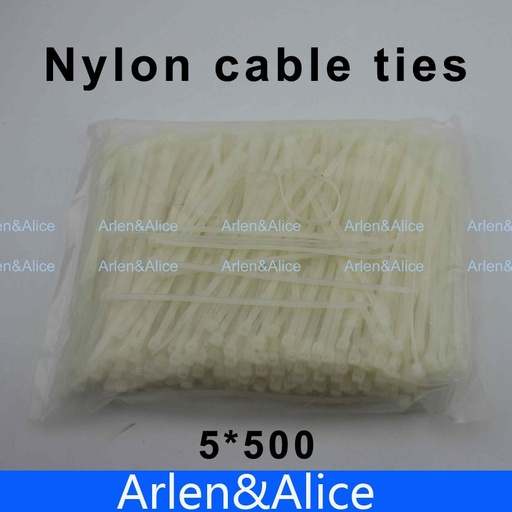 [32218492534-HK] 250pcs 5mm*500mm尼龍電纜紮帶